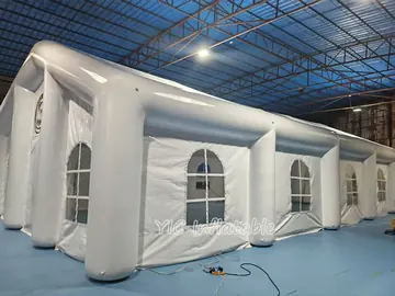 custom air-supported event tent rear view