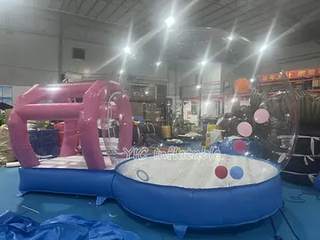 bubble themed air-supported event tent detail view