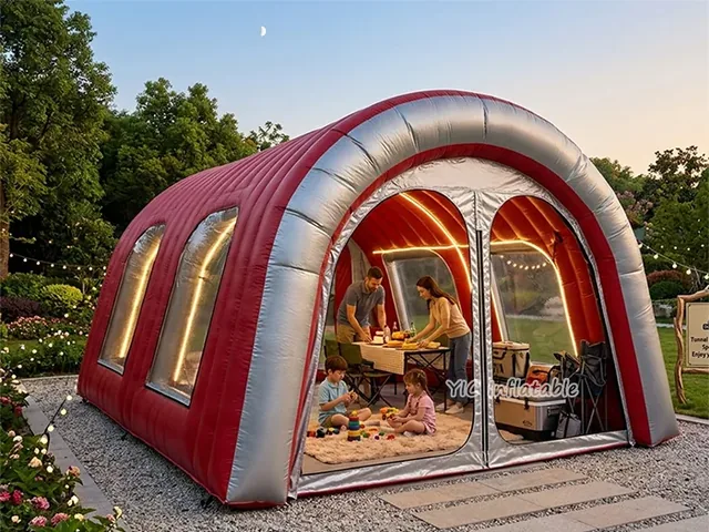 Red and Silver Inflatable Camping Tent product image