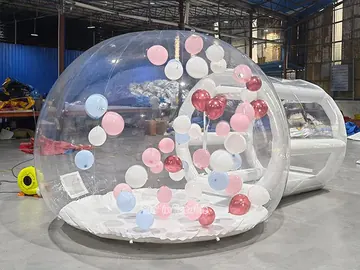bubble themed air-supported event tent detail view