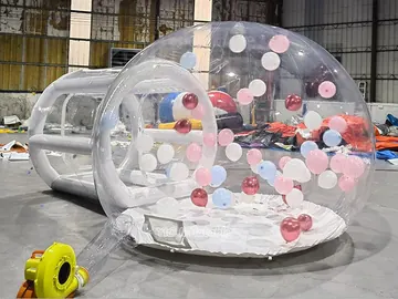 bubble themed air-supported event tent detail view