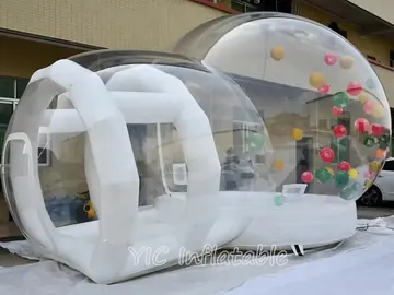 bubble themed air-supported event tent detail view