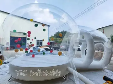 bubble themed air-supported event tent detail view