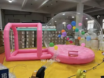 bubble themed air-supported event tent detail view