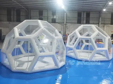 bubble themed air-supported event tent detail view