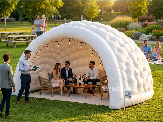 White Inflatable Lounge Dome Tent product image