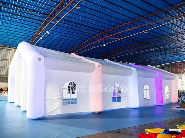 White Multi-Bay LED Inflatable Event Tent product image