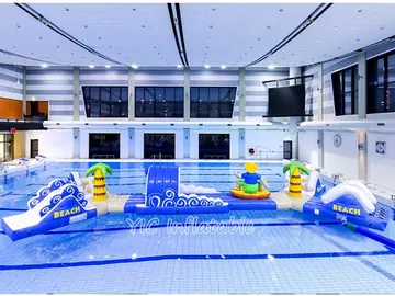 custom inflatable water-play park detail view