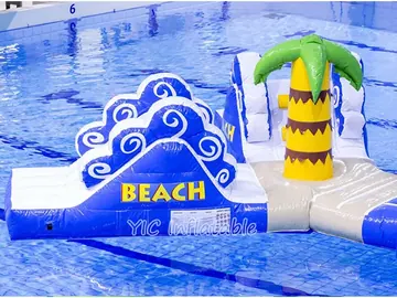 custom inflatable water-play park detail view
