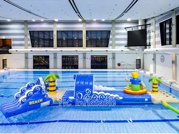 custom inflatable water-play park detail view