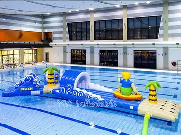 custom inflatable water-play park detail view