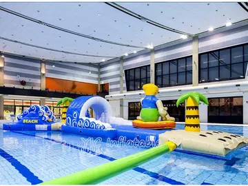 custom inflatable water-play park detail view