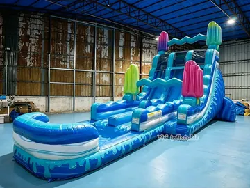 Ice Cream Dual-Lane Water Slide side slide view