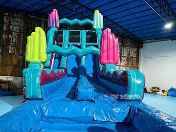 Ice Cream Dual-Lane Water Slide commercial PVC detail
