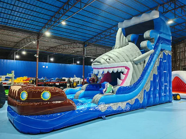 Shark Water Slide With Pool product image