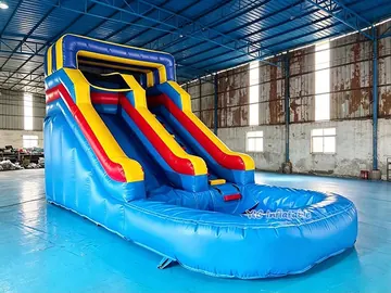Blue Double-Lane Water Slide front product view