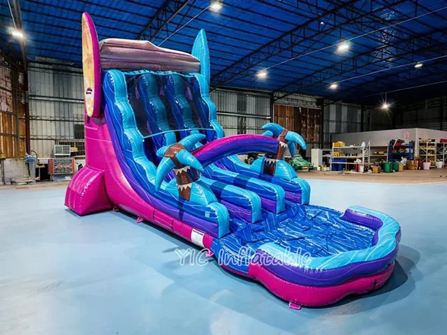 Inflatable Water Slide With Palm Trees product image