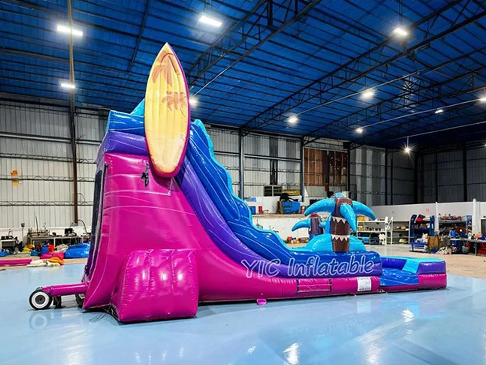 Inflatable Water Slide with Palm Trees detail view 3