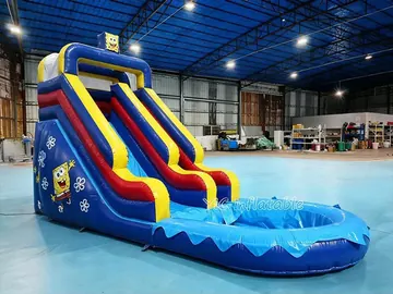 SpongeBob Dual-Lane Water Slide front product view
