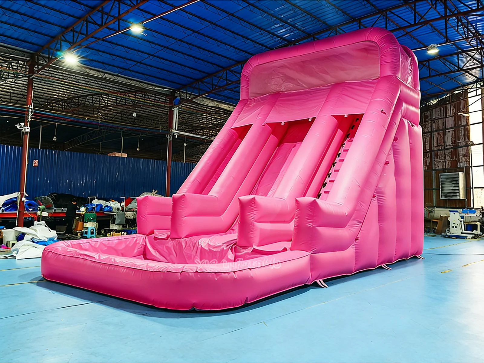 Pink Inflatable Pool Slide detail view