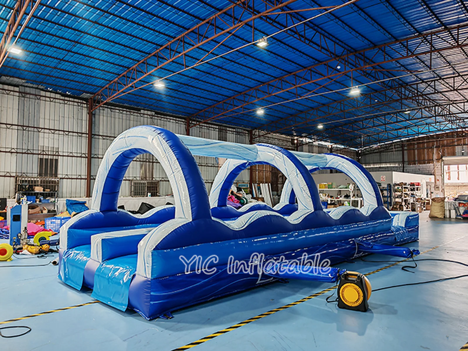 Commercial Slip N Slide with Pool front view