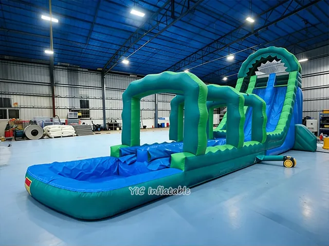 Green Water Slide Obstacle Course product image