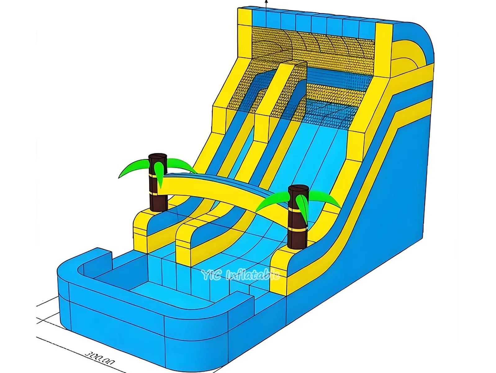 Yellow Blue Water Slide detail view 5