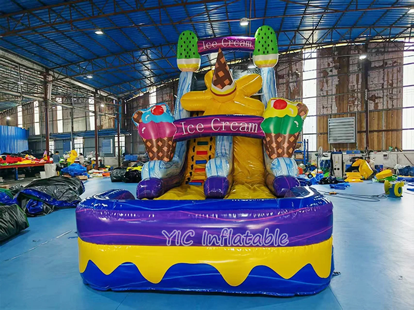 Ice Cream Inflatable Water Slide for Rental front view
