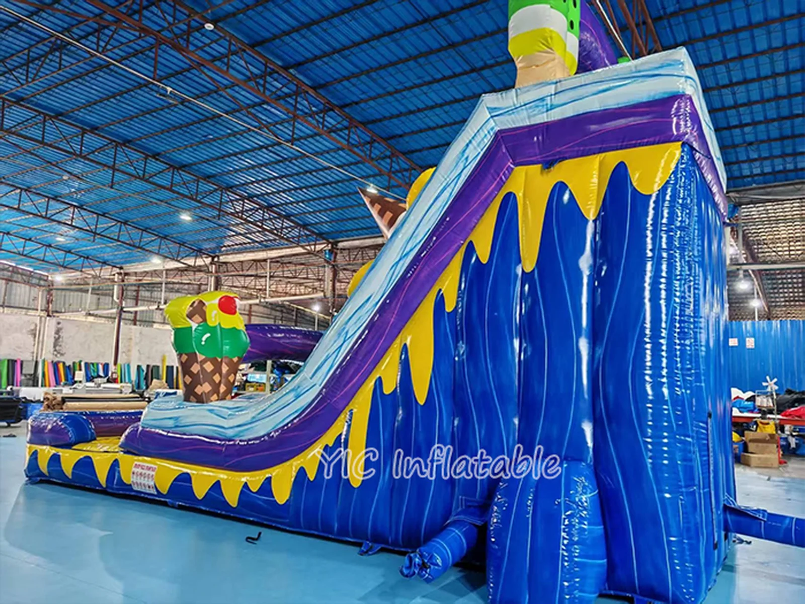 Ice Cream Inflatable Water Slide for Rental front view