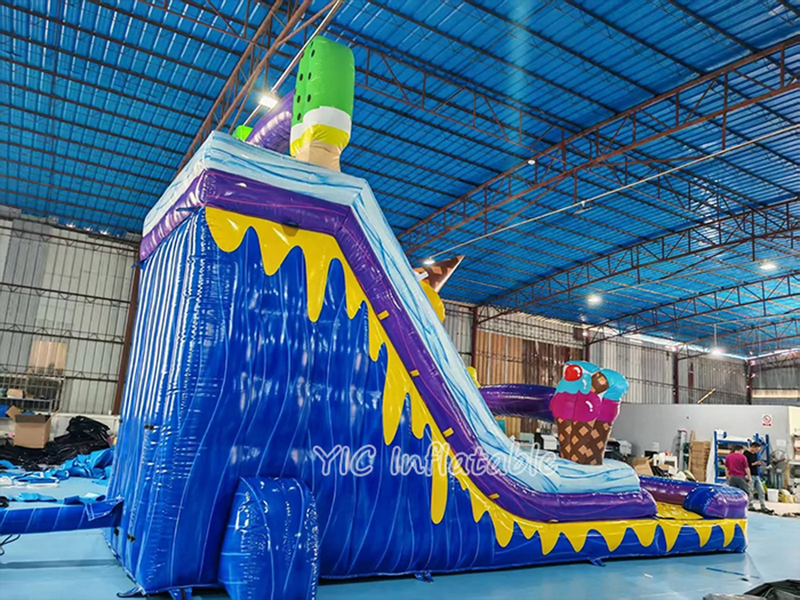 Ice Cream Inflatable Water Slide for Rental front view