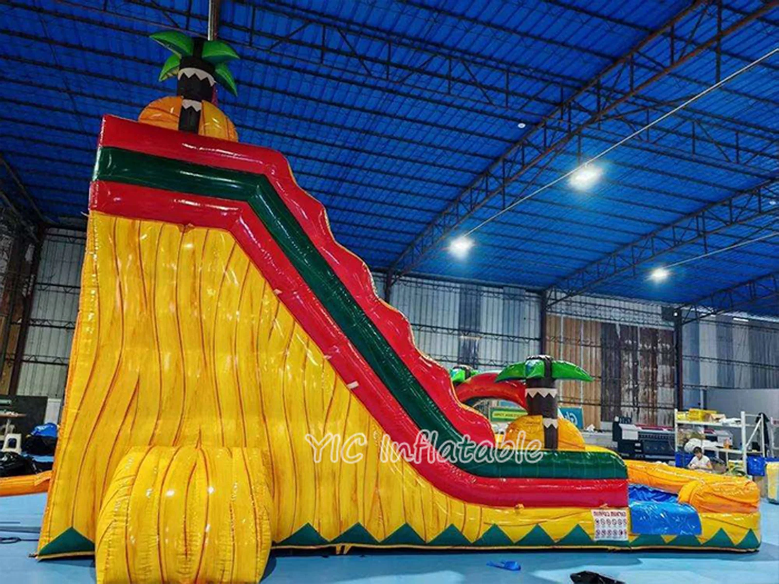 Commercial Tropical Palm Tree Inflatable Water Slide detail view 4