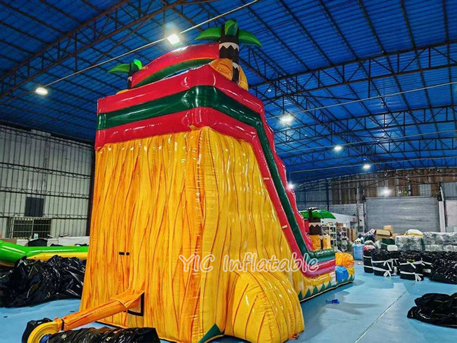 Commercial Tropical Palm Tree Inflatable Water Slide detail view 5
