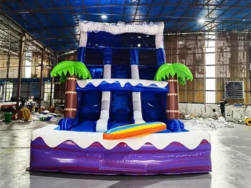 custom inflatable water slide attraction rear view