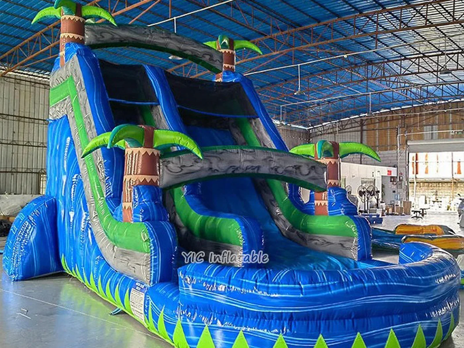 Blue Palm Tree Waterslide detail view 3