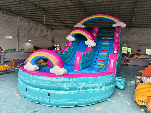 Inflatable Water Slide With Splash Pool product image