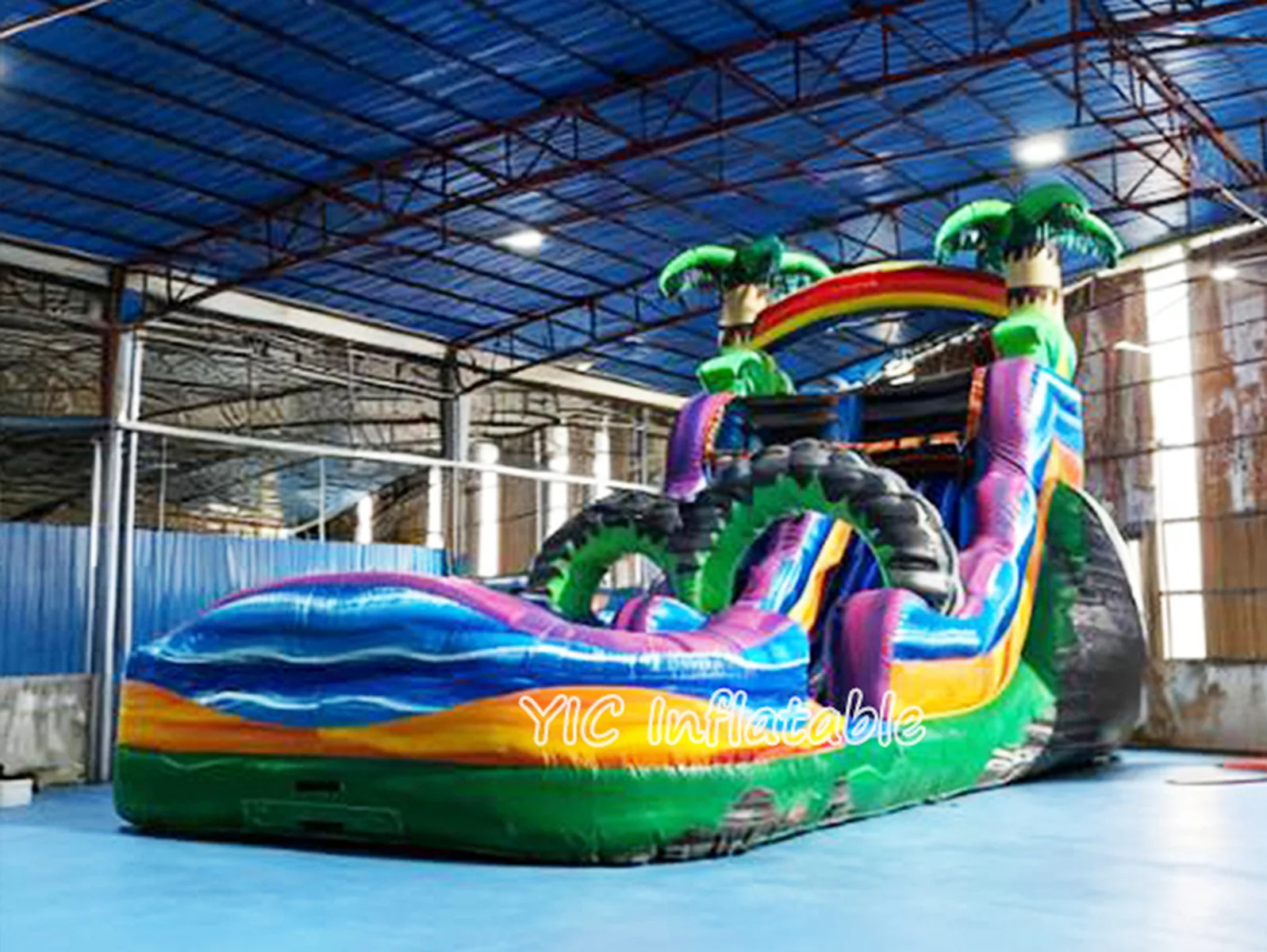 Castle Water Slide Inflatable play layout