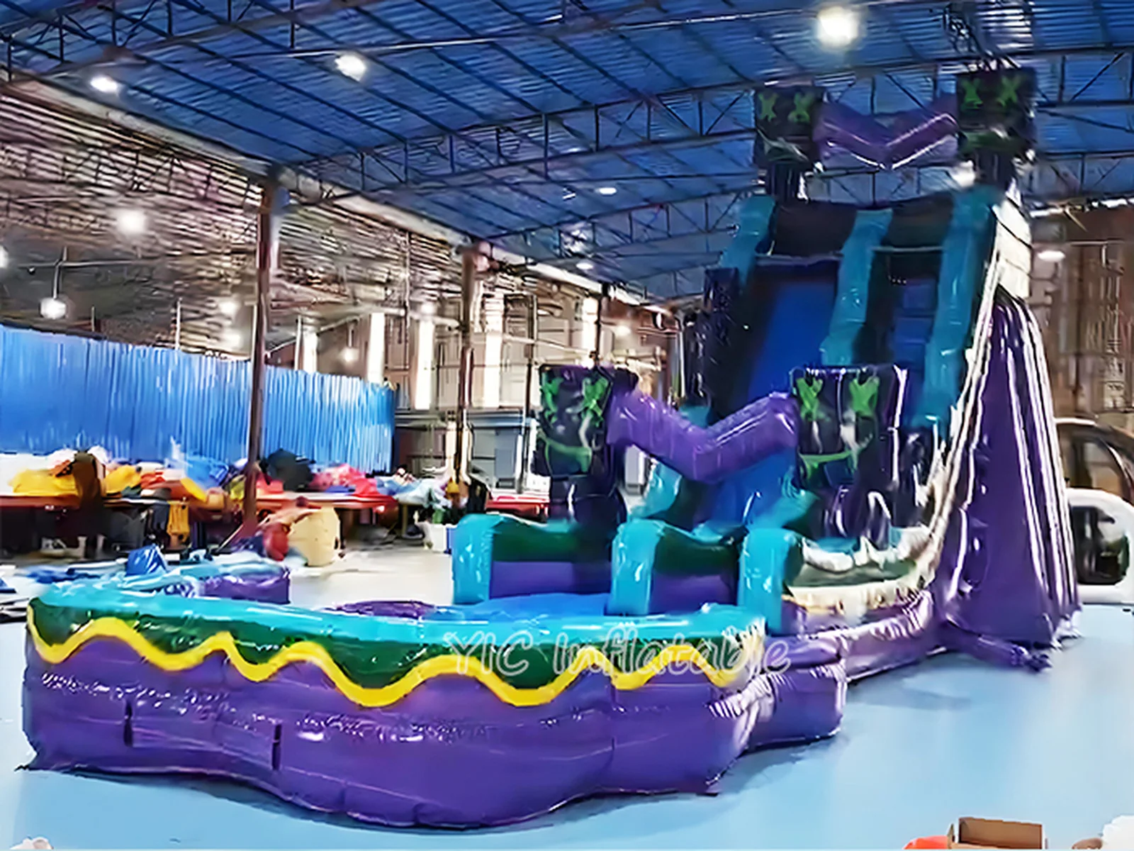 Commercial Water Slide With Blower play layout