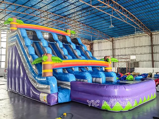 Tropical Palm Tree Inflatable Water Slide product image