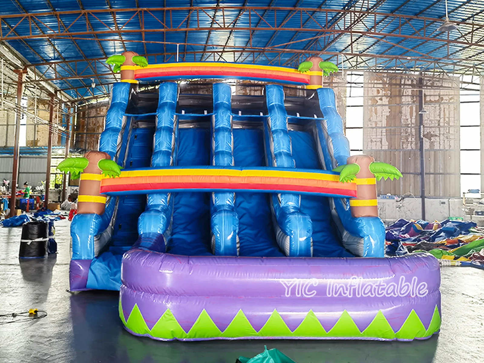 Tropical Palm Tree Water Slide for Sale side view