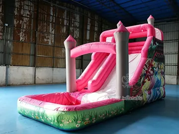Pink Unicorn Water Slide side slide view