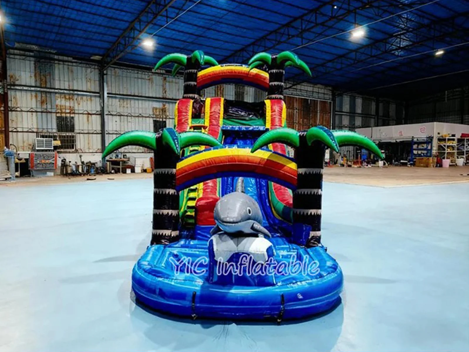 Doctor Dolphin Inflatable Water Slide side view