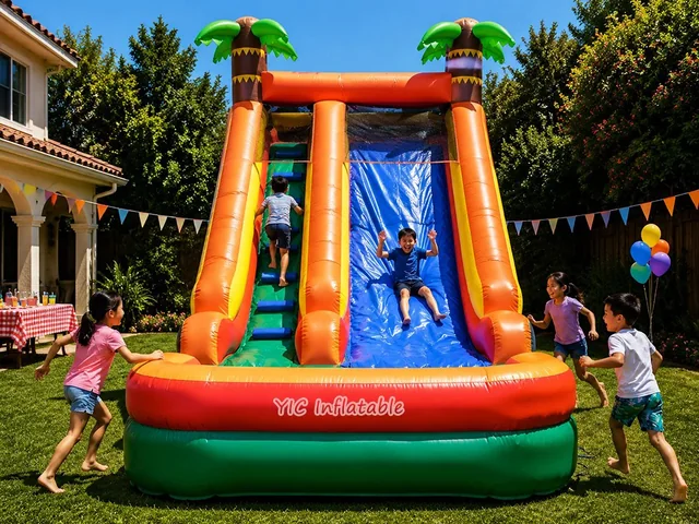 Red Blue Inflatable Water Slide product image