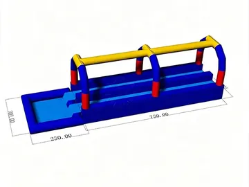 custom inflatable water slide attraction detail view