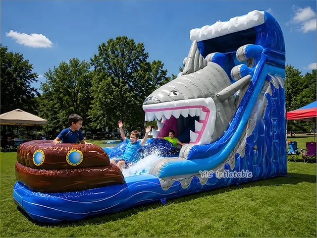 Shark Mouth Water Slide with Pool product image