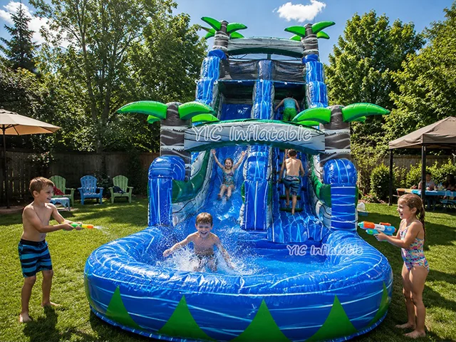 Tropical Palm Tree Water Slide for Sale product image