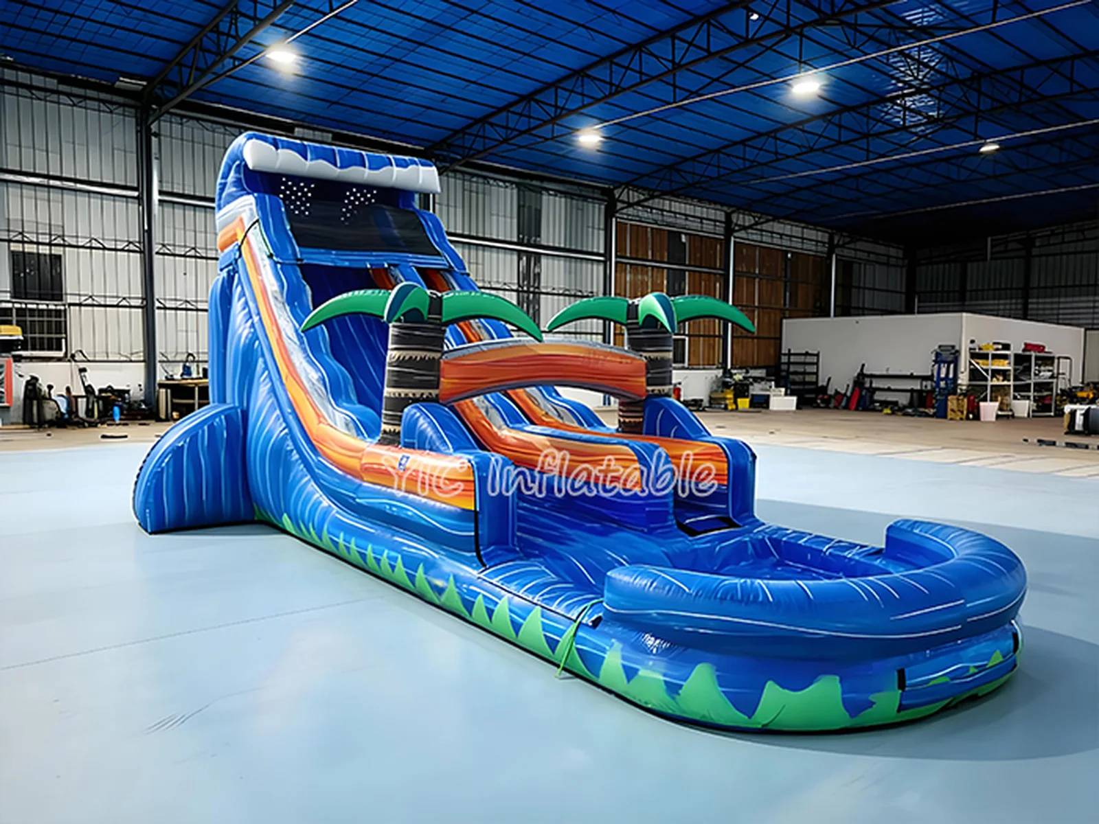 Tropical Water Slide with Pool play layout
