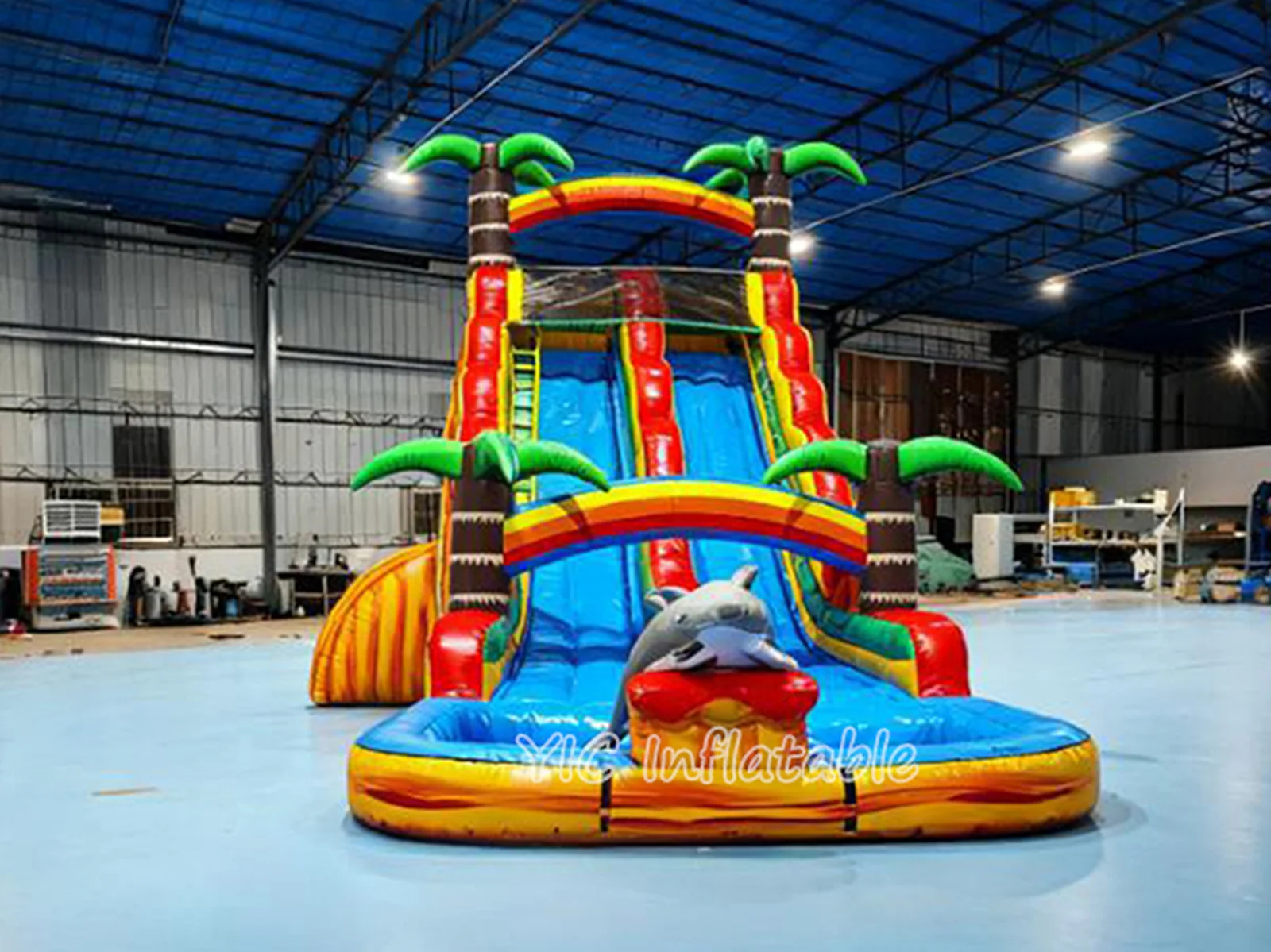 Palm Tree Inflatable Water Slide with Pool for Sale detail view 3