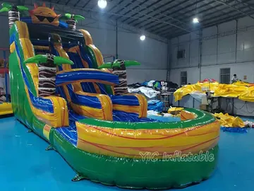 Tropical Double Lane Water Slide for Rental detail view