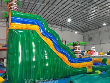 Tropical Dual-Lane Inflatable Slide commercial PVC detail