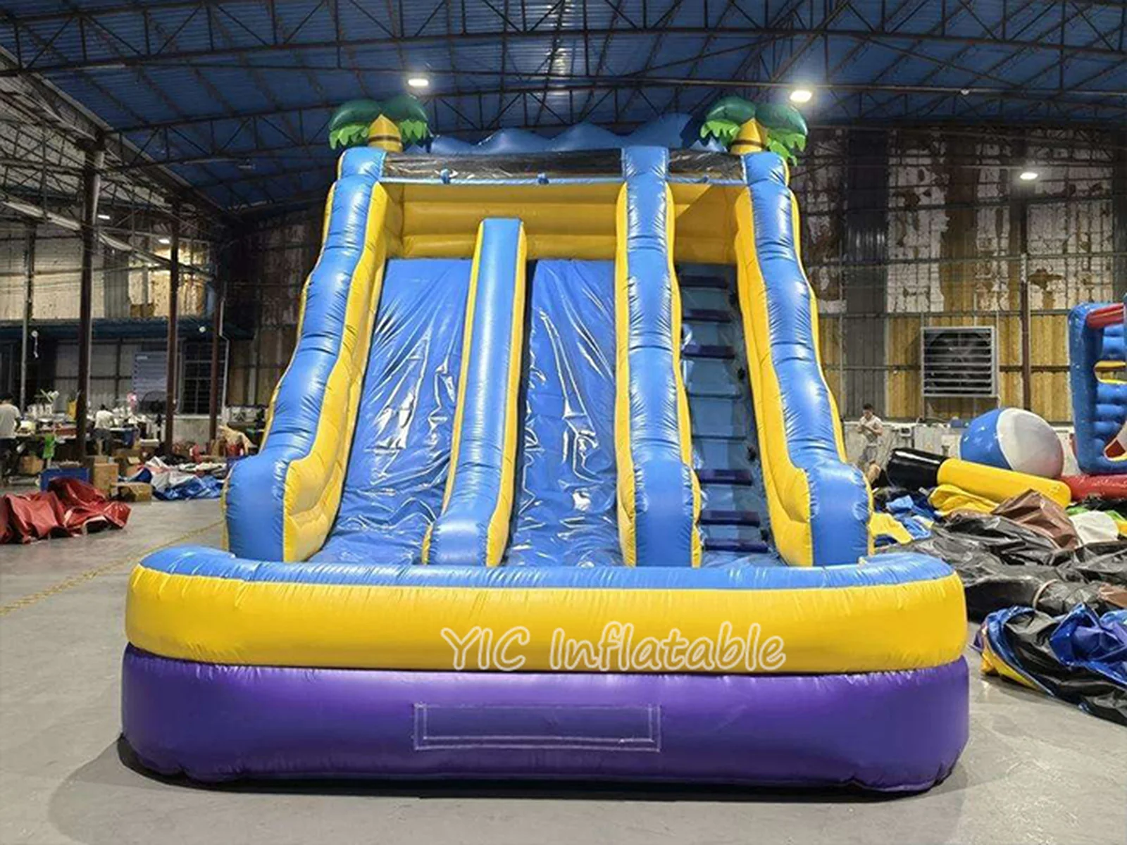 Inflatable Palm Tree Water Slide side view